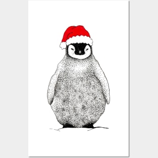 Festive Penguin Chick Posters and Art